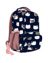 G622,Ghiozdan St.Majewski St.Right Cuttie Kitties, 38cm, 1 compartiment, Navy Blue/Roz, BP71 / 664267