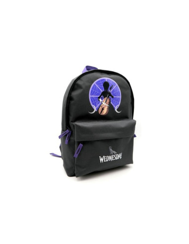 G613,Ghiozdan St.Majewski Wednesday si Thing, 40cm, 1 compartiment, negru, 690952