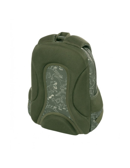 G567,Ghiozdan St.Majewski St.Right T-Rex, 39cm, 3 compartimente, verde kaki, 654015