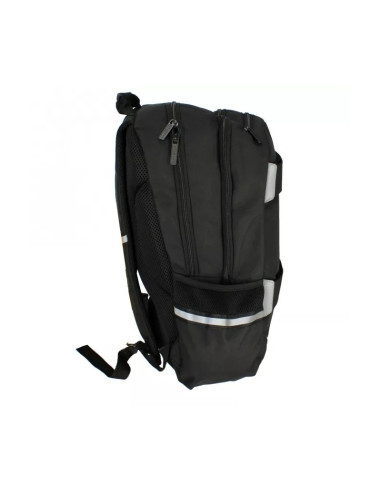 G586,Ghiozdan Starpak Black, 45cm, 2 compartimente, negru, 517376
