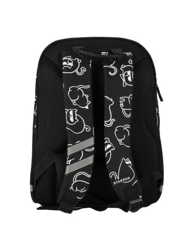 G591,Ghiozdan Starpak Kitty Holo, 39cm, 3 compartimente, negru, 527191