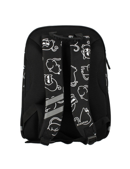 G591,Ghiozdan Starpak Kitty Holo, 39cm, 3 compartimente, negru, 527191