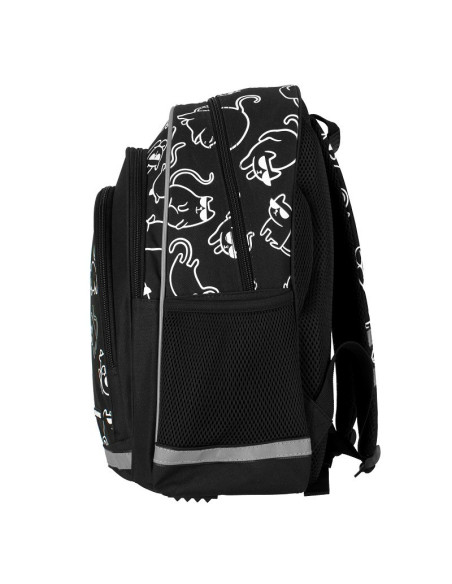 G591,Ghiozdan Starpak Kitty Holo, 39cm, 3 compartimente, negru, 527191