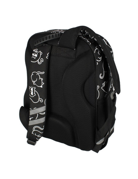 G591,Ghiozdan Starpak Kitty Holo, 39cm, 3 compartimente, negru, 527191