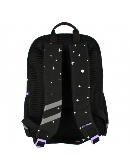 G596,Ghiozdan Starpak Unicorn Holo, 39cm, 3 compartimente, negru, 527184