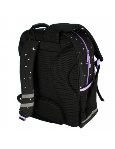 G596,Ghiozdan Starpak Unicorn Holo, 39cm, 3 compartimente, negru, 527184