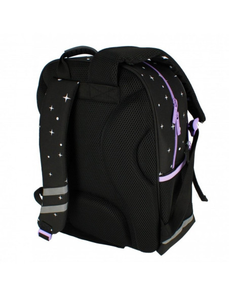 G596,Ghiozdan Starpak Unicorn Holo, 39cm, 3 compartimente, negru, 527184