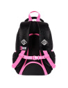 G660,Ghiozdan St.Majewski St.Right Black Glitter, 39cm, 3 compartimente, negru cu roz, 665356