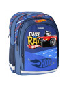G666,Ghiozdan Starpak Hot Wheels, 41cm, 3 compartimente, 2 buzunare laterale, albastru, 486066