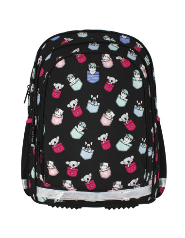 G667,Ghiozdan Starpak Minisy, 39.5cm, 3 compartimente, 2 buzunare laterale, negru, 509031