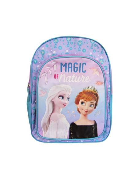 G674,Ghiozdan St.Majewski Frozen - Magic of Nature, 38cm, 3 compartimente, 2 buzunare, bleu cu mov