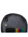 G755,Ghiozdan St.Majewski LOOZZ Happy Cats, 41cm, 3 compartimente, 1 buzunar, roz cu bleu