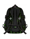 G695,Ghiozdan St.Majewski St.Right Green Game, 43cm, 4 compartimente, negru cu verde