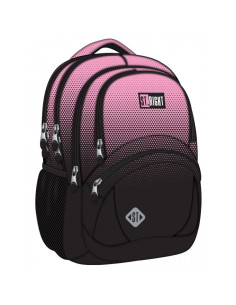 G701,Ghiozdan St.Majewski St.Right Pink Gradient, 42cm, 4 compartimente, 1 buzunar, negru cu roz