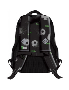G703,Ghiozdan St.Majewski St.Right Pixel Balls, 39cm, 3 compartimente, negru cu gri 2