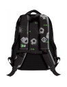 G703,Ghiozdan St.Majewski St.Right Pixel Balls, 39cm, 3 compartimente, negru cu gri