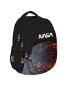 G706,Ghiozdan St.Majewski St.Right Red Planet, 42cm, 4 compartimente, negru cu portocaliu