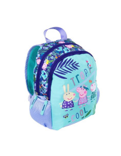 G396,Ghiozdan St.Majewski Peppa Pig, gradinita, 2 compartimente, 2 buzunare, turcoaz cu lila, 34680