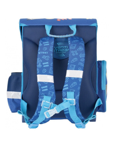 G370,Ghiozdan St.Majewski Bambino Gamer, 1 compartiment, 3 buzunare, albastru, 629297