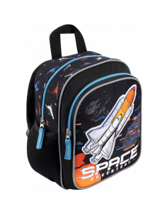 G513,Ghiozdan St.Majewski Bambino Space, gradinita, 1 compartiment, 3 buzunare, negru, 650666