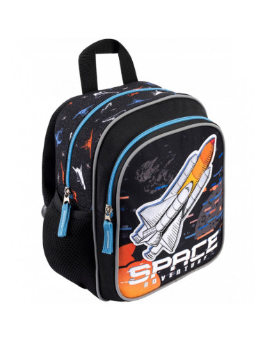 G513,Ghiozdan St.Majewski Bambino Space, gradinita, 1 compartiment, 3 buzunare, negru, 650666