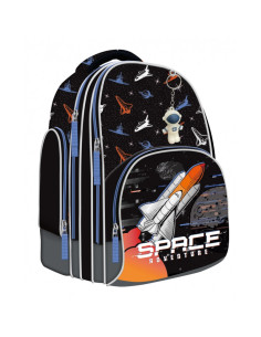 G514,Ghiozdan St.Majewski Bambino Space, 2 compartimente, 3 buzunare, negru, 650703
