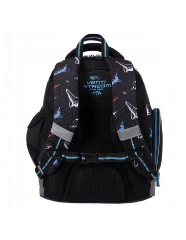 G514,Ghiozdan St.Majewski Bambino Space, 2 compartimente, 3 buzunare, negru, 650703