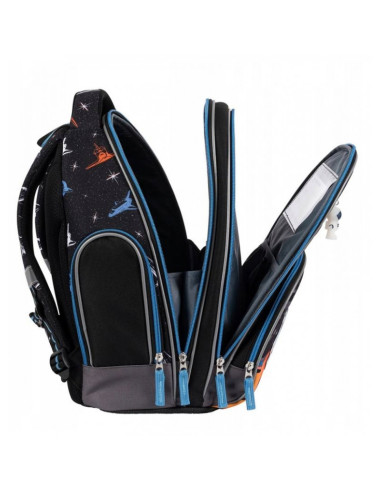 G514,Ghiozdan St.Majewski Bambino Space, 2 compartimente, 3 buzunare, negru, 650703