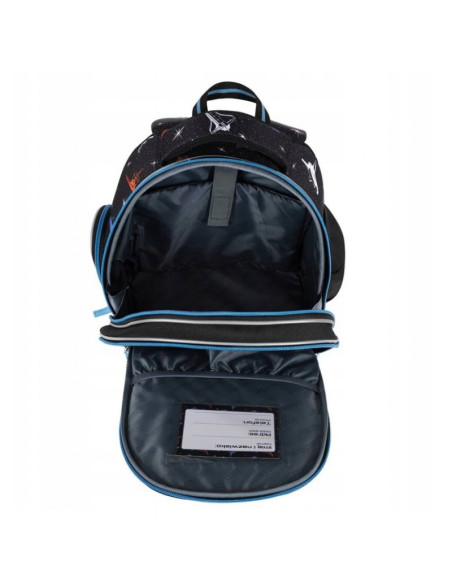 G514,Ghiozdan St.Majewski Bambino Space, 2 compartimente, 3 buzunare, negru, 650703