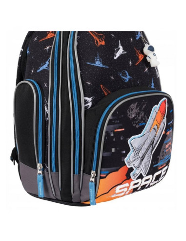 G514,Ghiozdan St.Majewski Bambino Space, 2 compartimente, 3 buzunare, negru, 650703