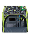 G516,Ghiozdan St.Majewski Bambino TRex, 2 compartimente, 2 buzunare, negru cu verde, 650512