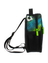 G497,Ghiozdan Starpak Fotbal, gradinita, 1 compartiment, 2 buzunare, negru cu verde, 485873