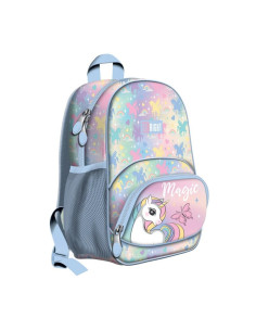 G619,Ghiozdan St.Majewski St.Right Magic Unicorn, 32cm, gradinita, 1 compartiment, roz cu bleu, BP70 / 664045