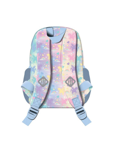 G619,Ghiozdan St.Majewski St.Right Magic Unicorn, 32cm, gradinita, 1 compartiment, roz cu bleu, BP70 / 664045