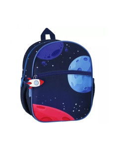G585,Ghiozdan gradinita Starpak Astronaut, 26cm, 1 compartiment, negru cu albastru, 527200