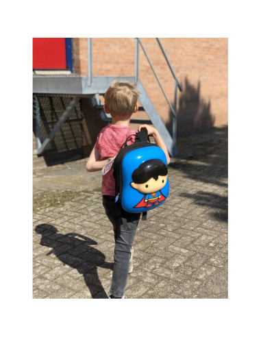 G574,Ghiozdan gradinita Ridaz DC Justice League Superman, 35cm, 1 compartiment, 3D, albastru, 91104W