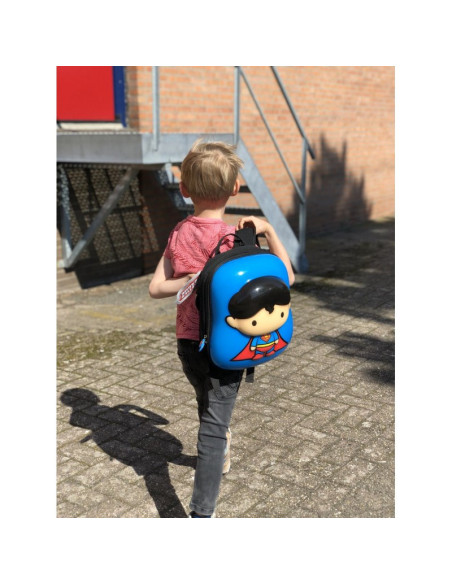 G574,Ghiozdan gradinita Ridaz DC Justice League Superman, 35cm, 1 compartiment, 3D, albastru, 91104W