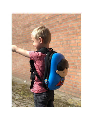 G574,Ghiozdan gradinita Ridaz DC Justice League Superman, 35cm, 1 compartiment, 3D, albastru, 91104W