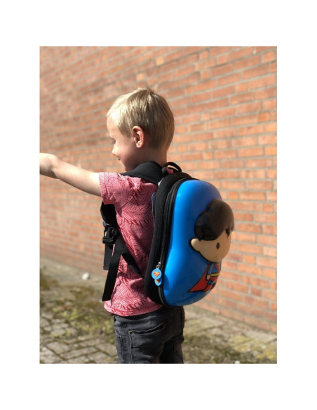 G574,Ghiozdan gradinita Ridaz DC Justice League Superman, 35cm, 1 compartiment, 3D, albastru, 91104W