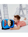 G574,Ghiozdan gradinita Ridaz DC Justice League Superman, 35cm, 1 compartiment, 3D, albastru, 91104W