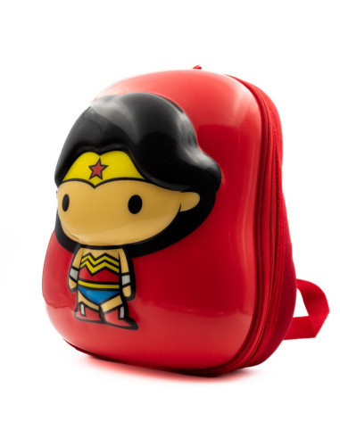 G575,Ghiozdan gradinita Ridaz DC Justice League Wonder Woman, 35cm, 1 compartiment, 3D, rosu, 91105W