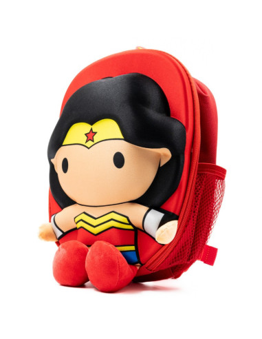G577,Ghiozdan gradinita Ridaz DC Justice League Wonder Woman, 23cm, 1 compartiment, 3D, rosu, 91109P