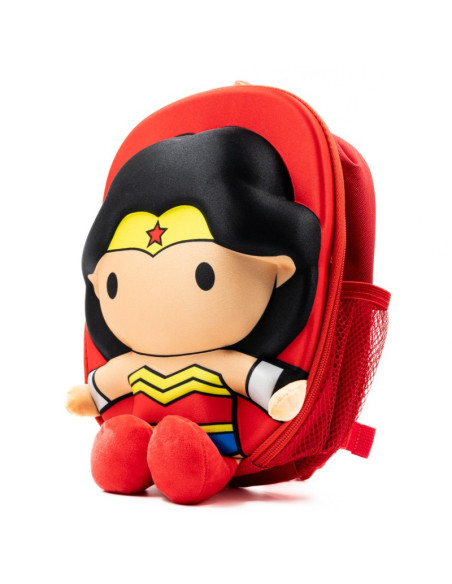 G577,Ghiozdan gradinita Ridaz DC Justice League Wonder Woman, 23cm, 1 compartiment, 3D, rosu, 91109P