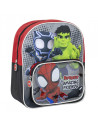 G627,Ghiozdan gradinita Cerda Spidey si prietenii, 30cm, 1 compartiment, 1 buzunar, rosu cu negru