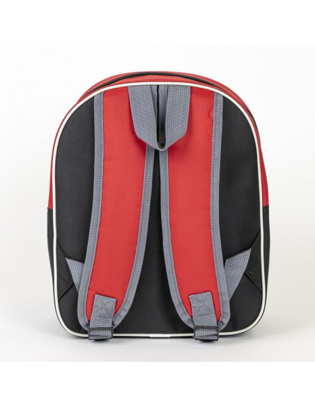 G627,Ghiozdan gradinita Cerda Spidey si prietenii, 30cm, 1 compartiment, 1 buzunar, rosu cu negru