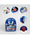 G628,Ghiozdan gradinita Cerda Sonic The Hedgehog, 30cm, 1 compartiment, 1 buzunar, albastru