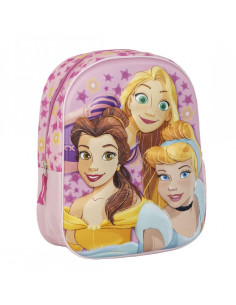 G629,Ghiozdan gradinita Cerda Disney Princess 3D, 31cm, 1 compartiment, roz