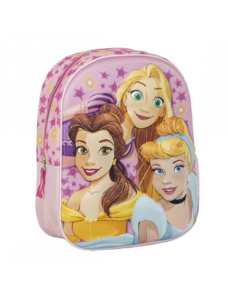G629,Ghiozdan gradinita Cerda Disney Princess 3D, 31cm, 1 compartiment, roz