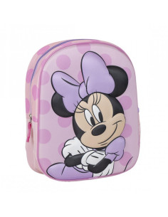 G630,Ghiozdan gradinita Cerda Disney Minnie 3D, 31cm, 1 compartiment, roz cu mov