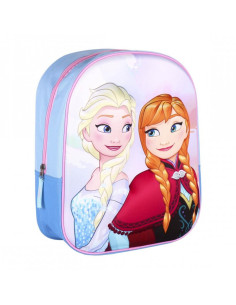 G632,Ghiozdan gradinita Cerda Frozen 3D, 31cm, 1 compartiment, bleu cu roz